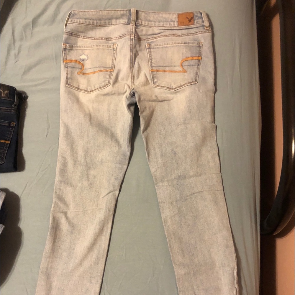 American Eagle skinny holey jeans, size 6